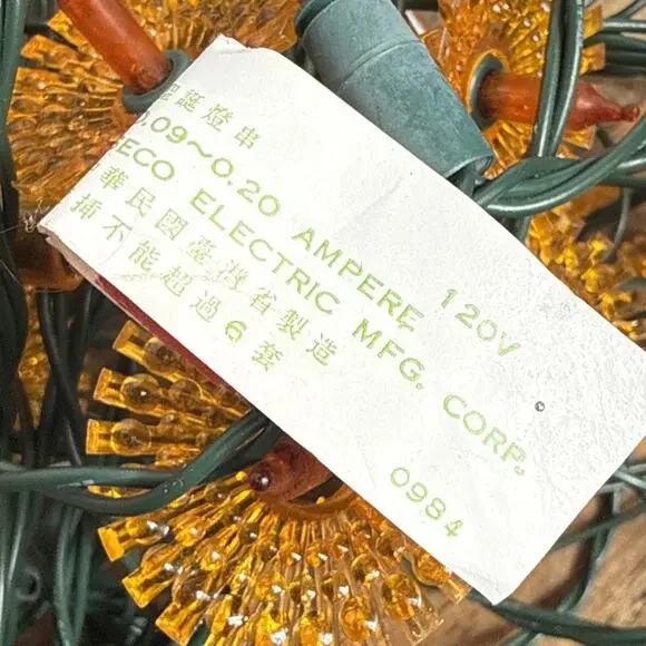 Vintage Christmas Light Reflectors 100 Plastic Starburst Atomic Retro Orange 64' - Picture 4 of 9